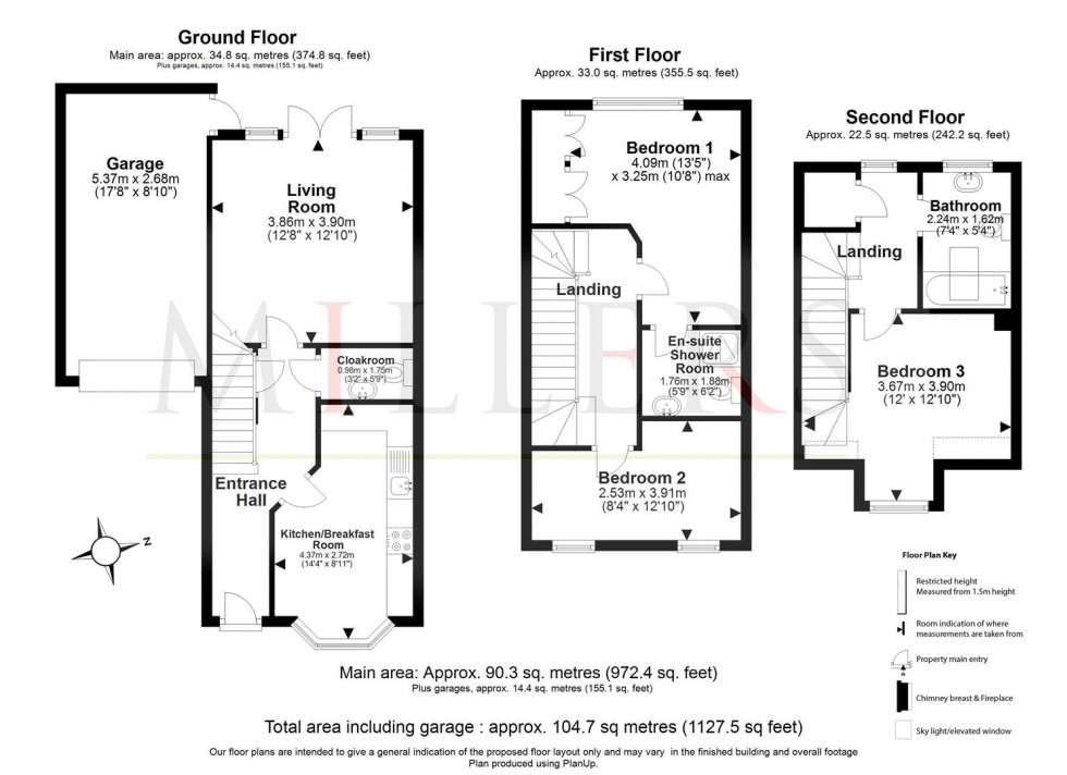 Floorplan for Walter Mead Close, Ongar