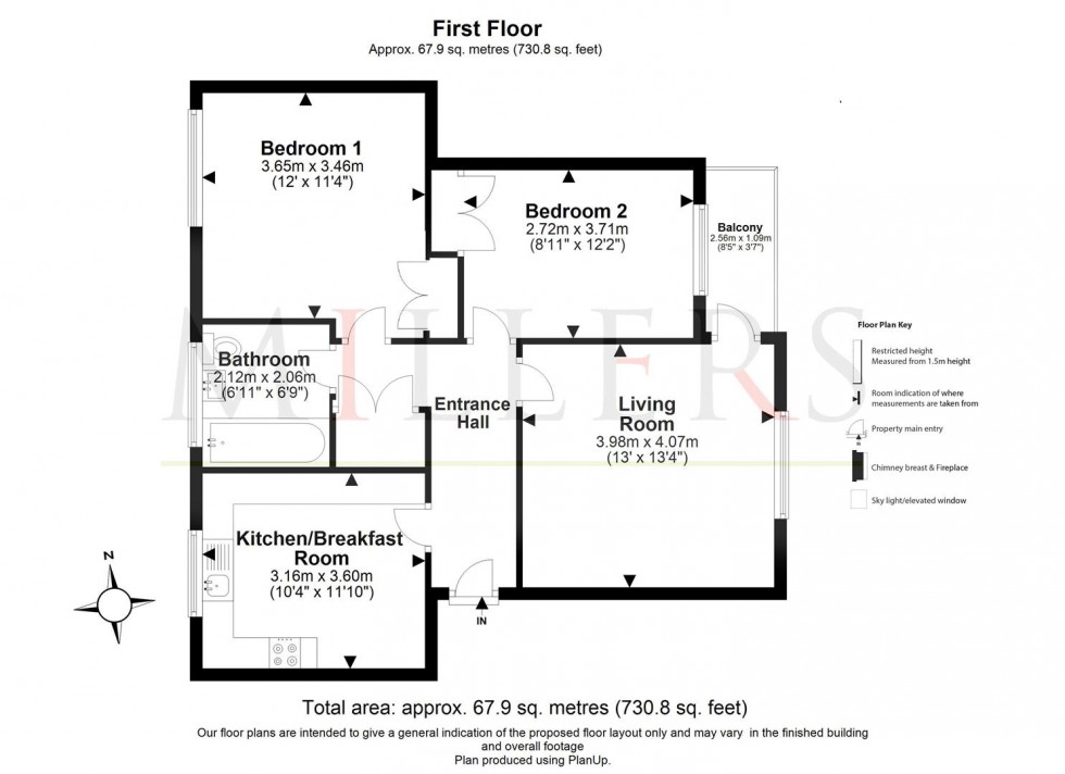 Floorplan for Triton Court, Whitehall Lane, Buckhurst Hill