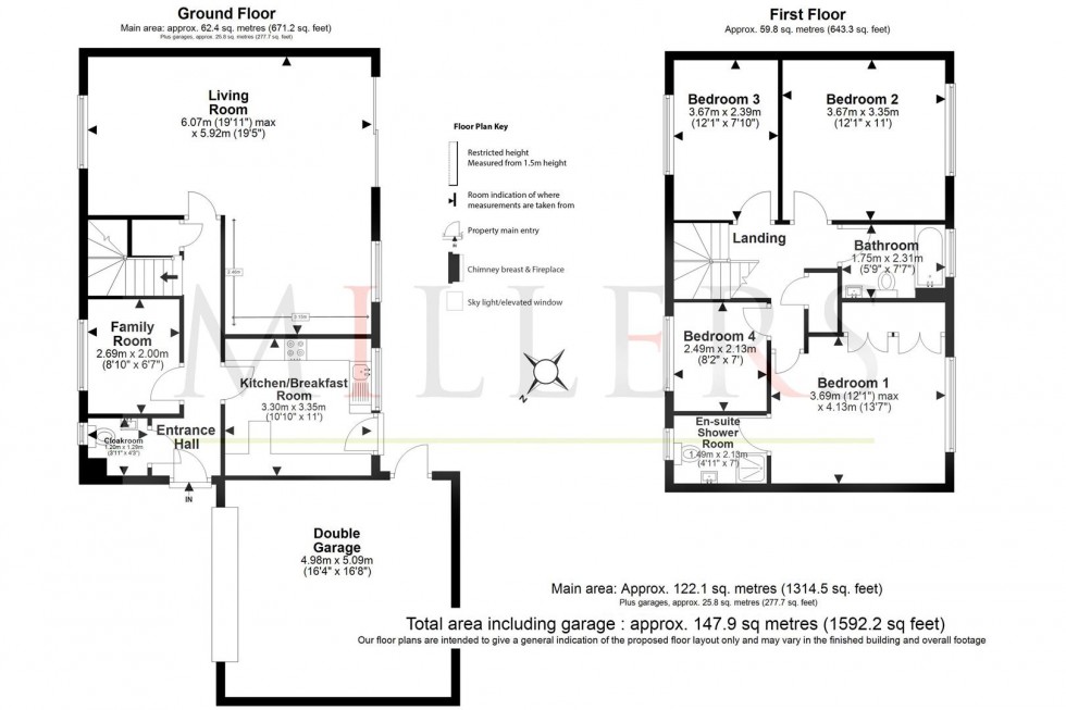Floorplan for Thrifts Mead, Theydon Bois