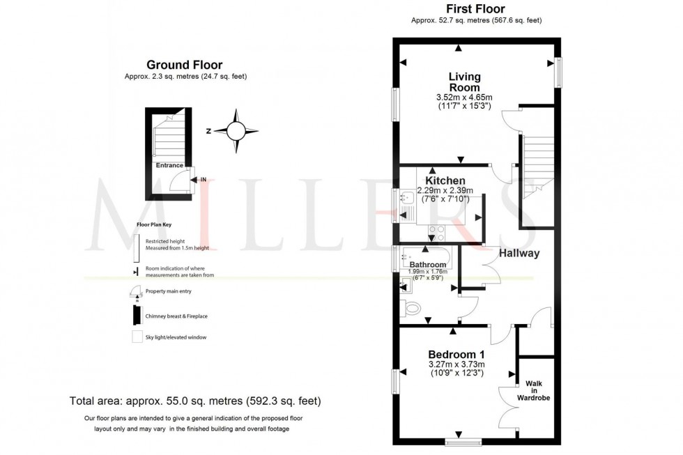 Floorplan for Mill Lane, High Ongar