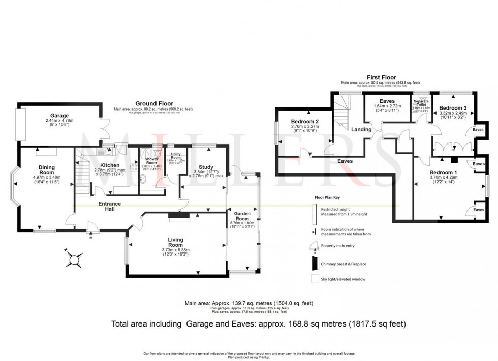 Floorplan for Orchard Drive, Theydon Bois