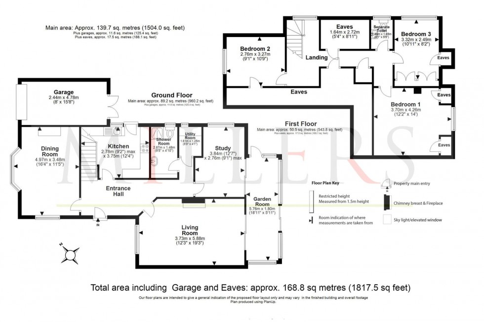 Floorplan for Orchard Drive, Theydon Bois