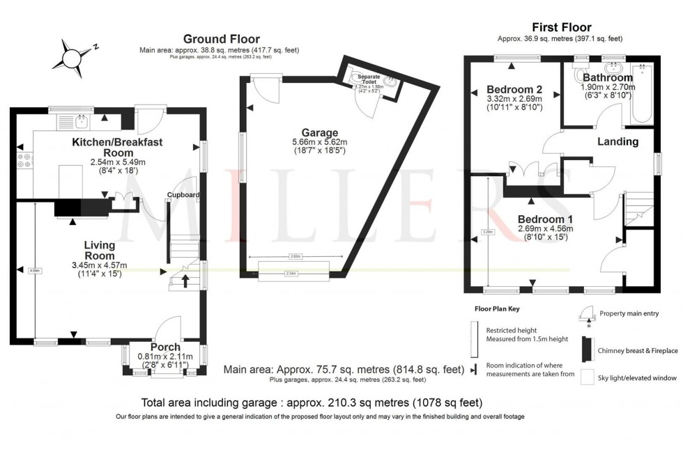 Floorplan for Holt Way, Chigwell