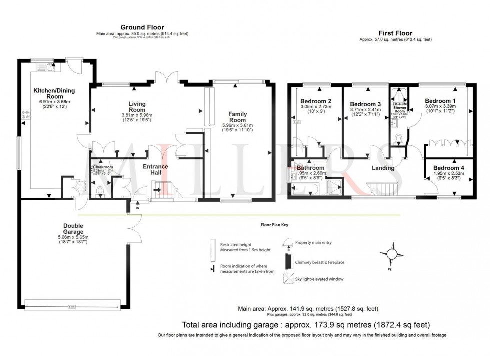 Floorplan for Hilly Field, Harlow