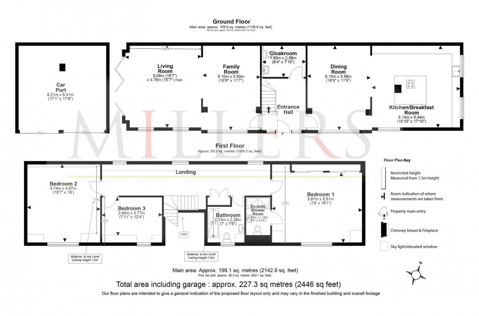 Floorplan for Pipers Farm, Lippitts Hill, Loughton