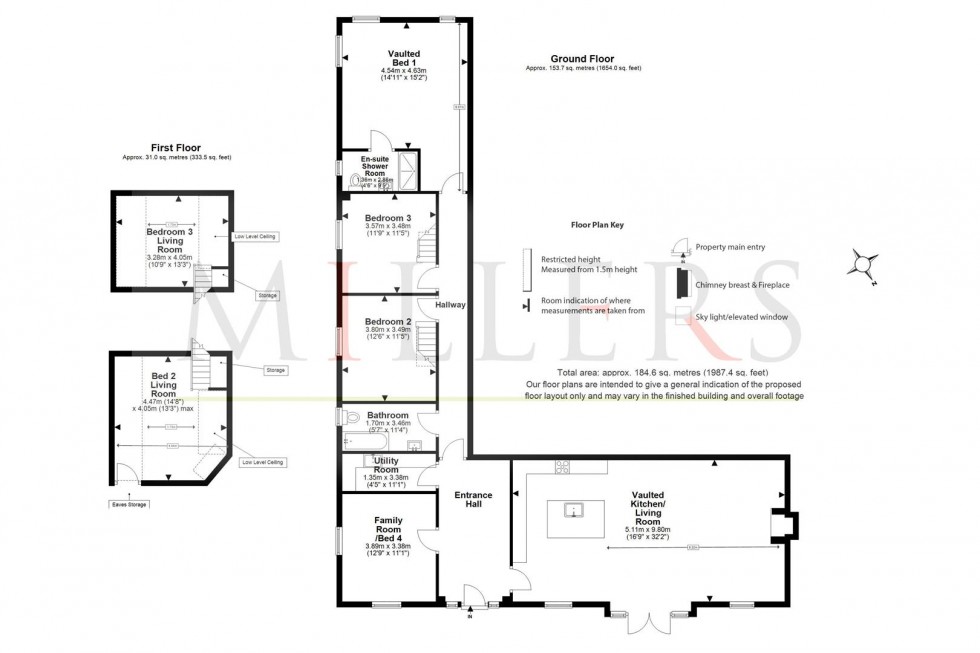 Floorplan for Honeysuckle Barn, Stapleford Abbotts