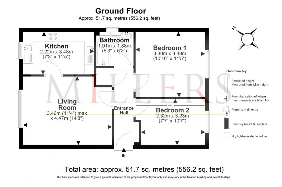 Floorplan for Orchid Close, Abridge