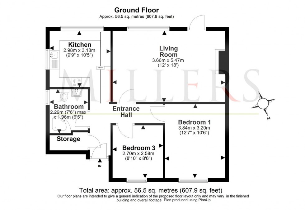 Floorplan for Orchid Close, Abridge, Romford
