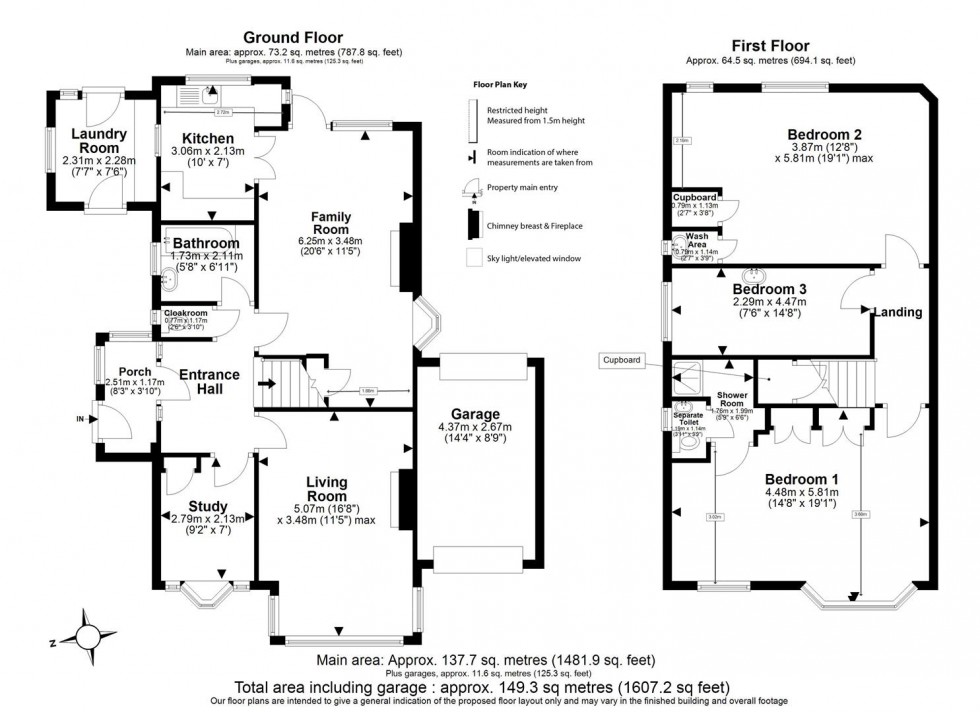 Floorplan for Heath Drive, Theydon Bois