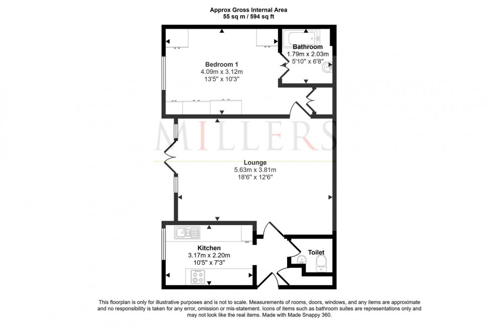 Floorplan for Mayflower Court, High Road, Ongar