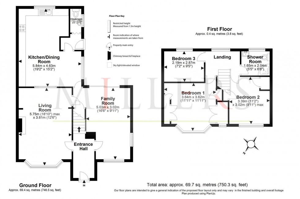 Floorplan for Bluemans, North Weald