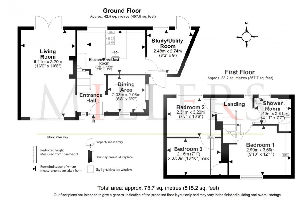 Floorplan for Beaconfield Road, Epping