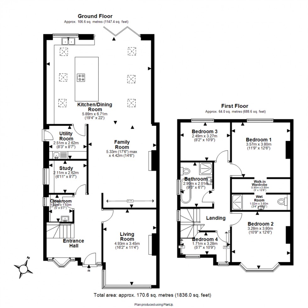 Floorplan for Woodland Way, Theydon Bois, Epping