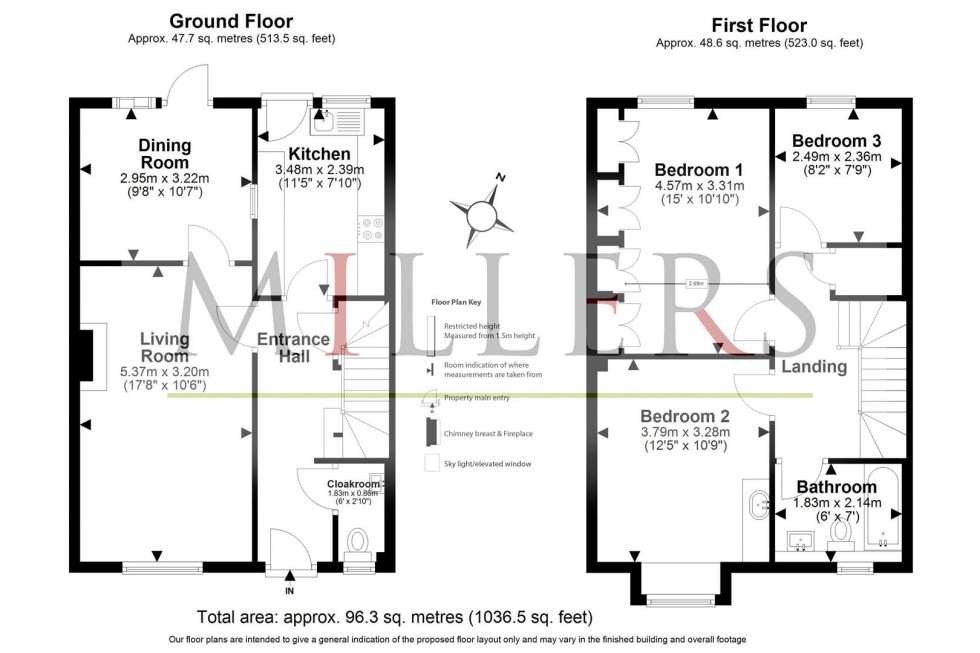 Floorplan for The Magpies, Epping Green,