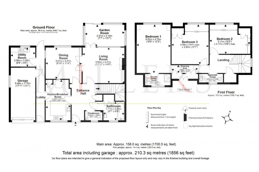 Floorplan for Lower Bury Lane, Epping
