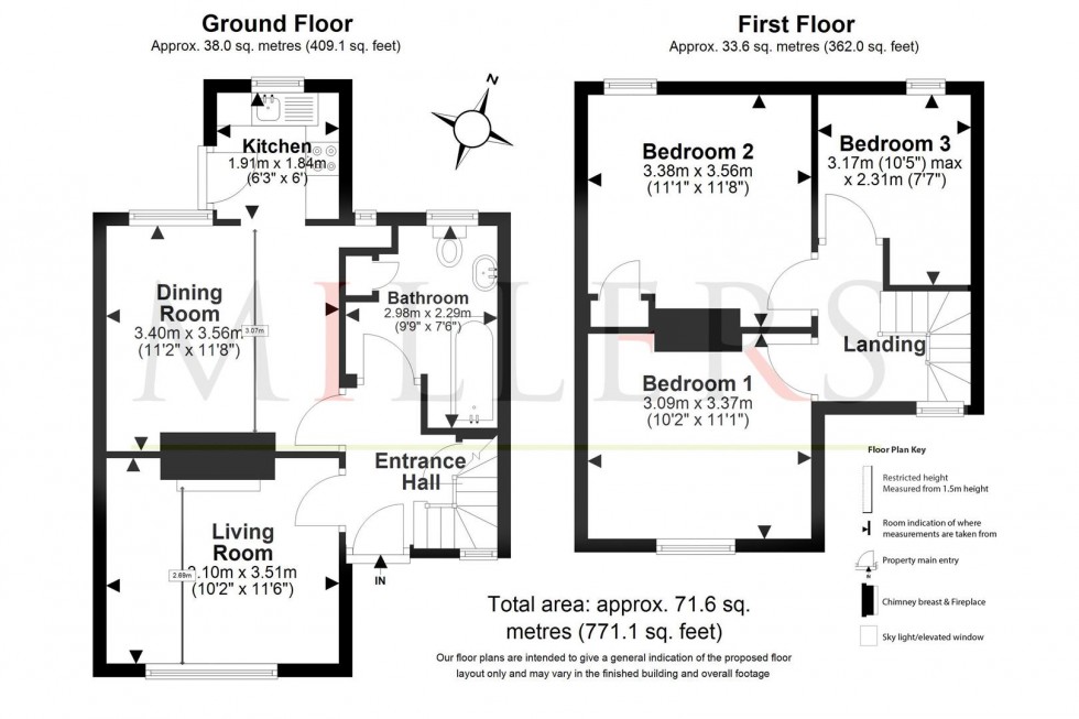 Floorplan for Stewards Green Road, Epping
