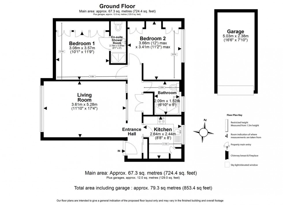 Floorplan for Bower Court, Epping