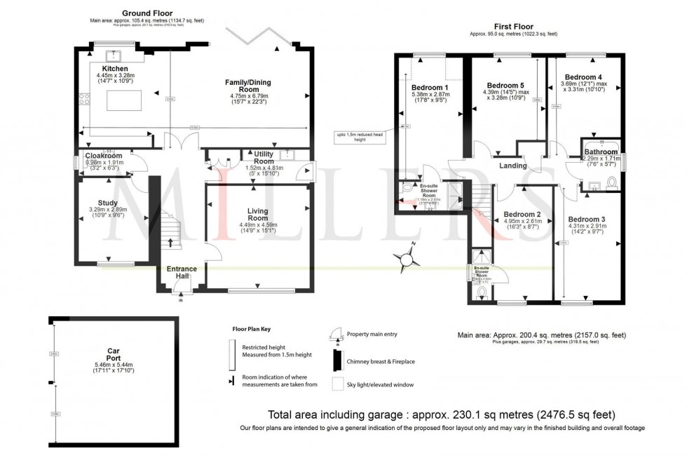 Floorplan for Aspen Lodge, Mott Street, High Beach