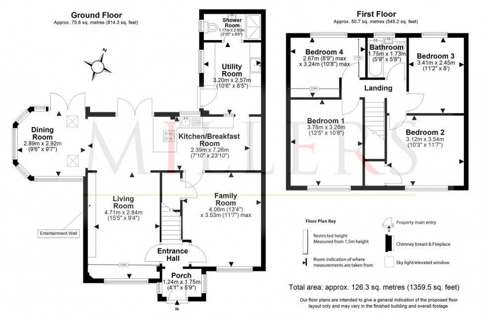Floorplan for Forest Close, High Beech