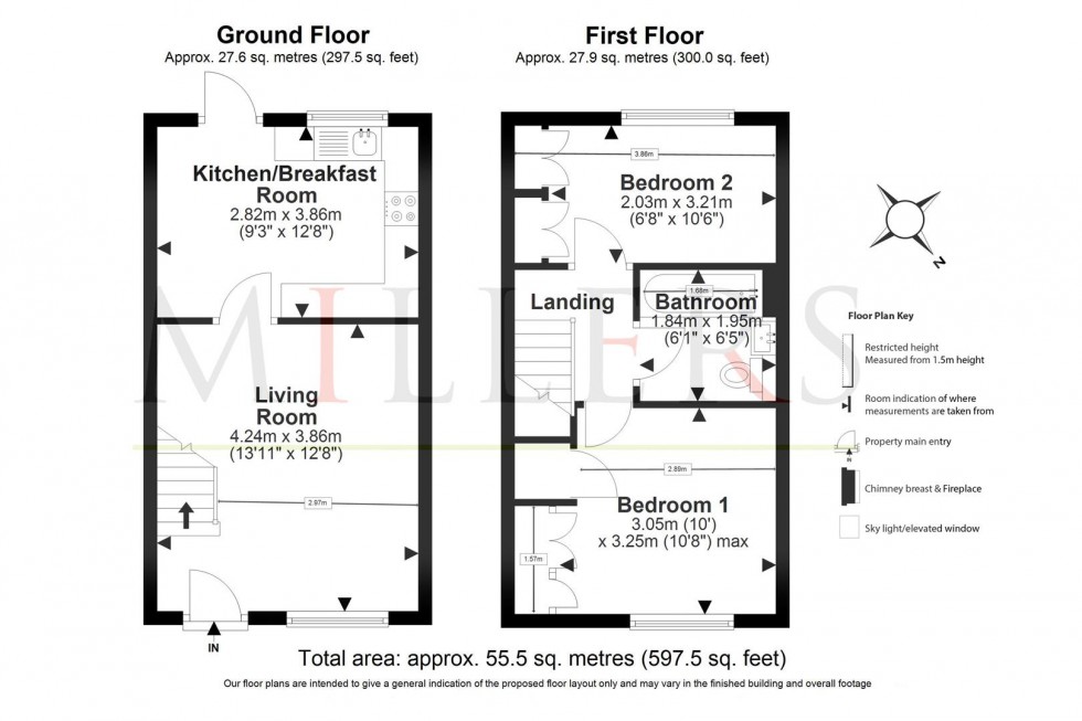 Floorplan for Alderwood Close, Abridge.