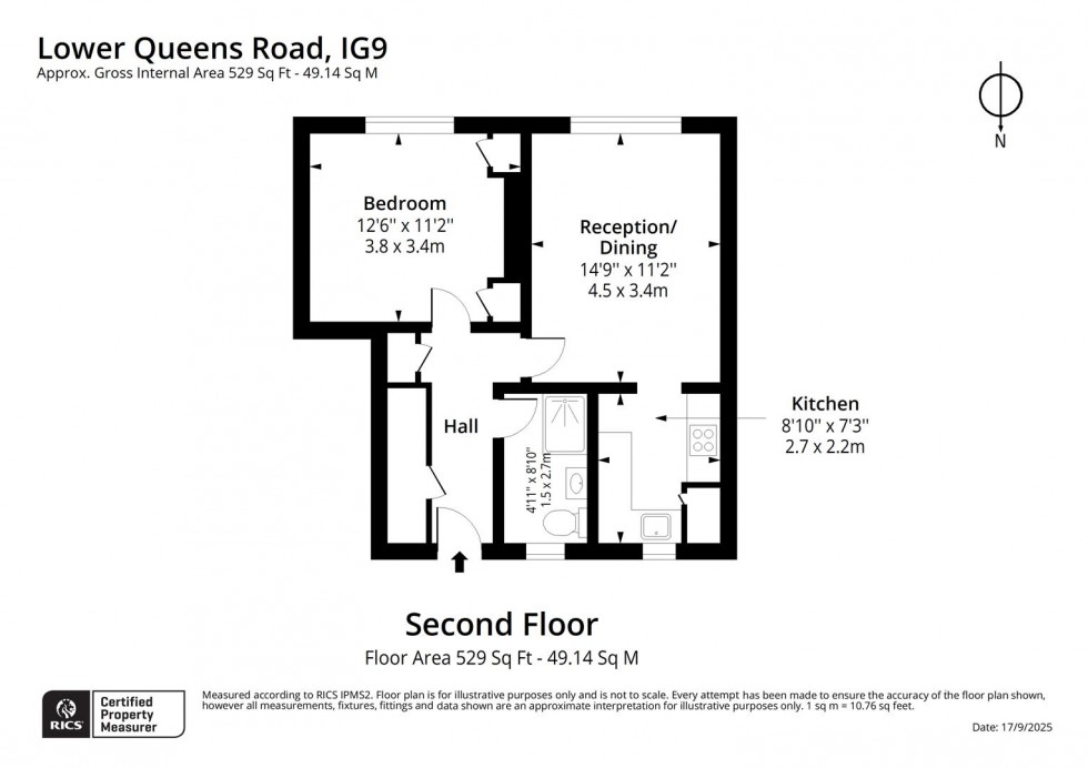 Floorplan for Lower Queens Road, Buckhurst Hill