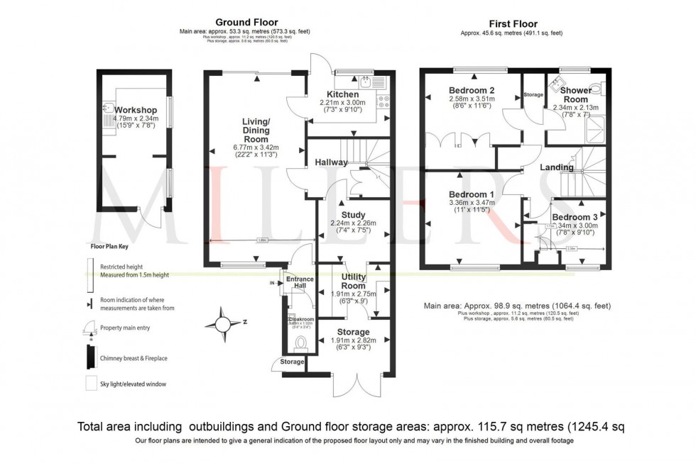 Floorplan for Heighams, Katherines, Harlow.
