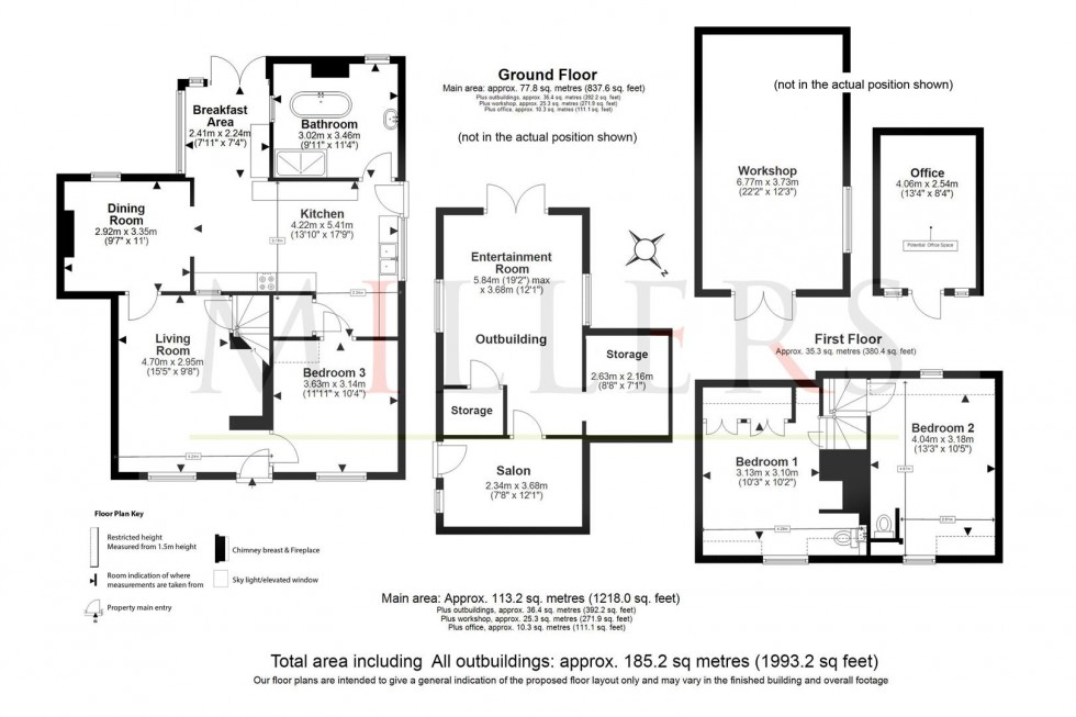 Floorplan for Berwick Lane, Stanford Rivers
