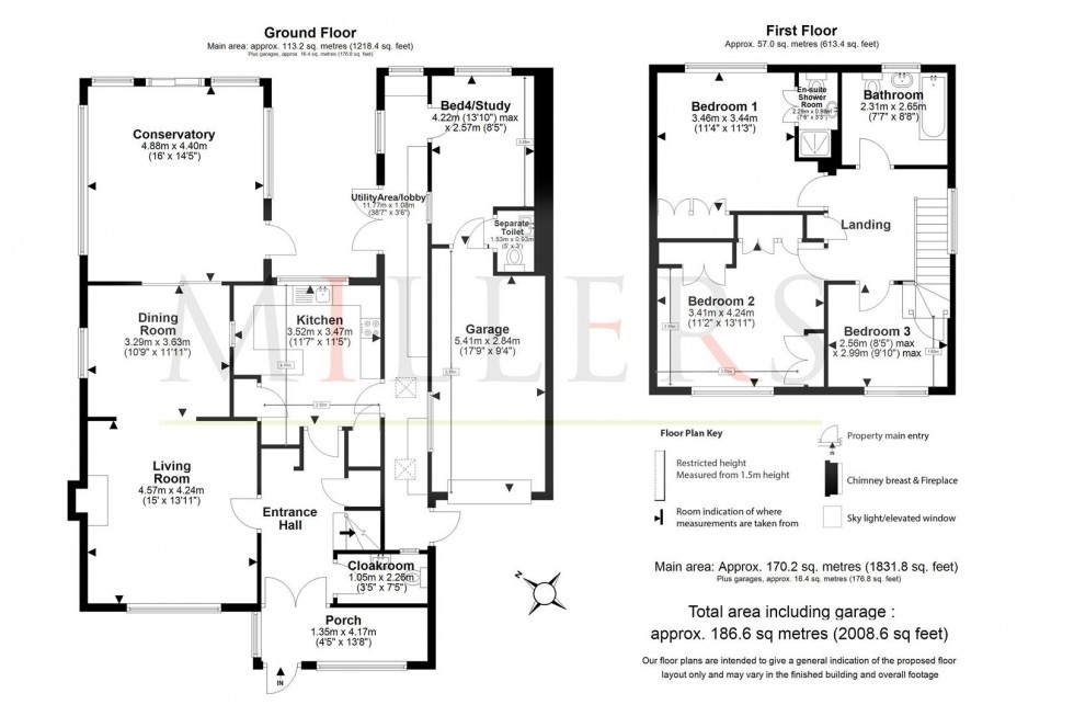 Floorplan for Lower Bury Lane, Epping