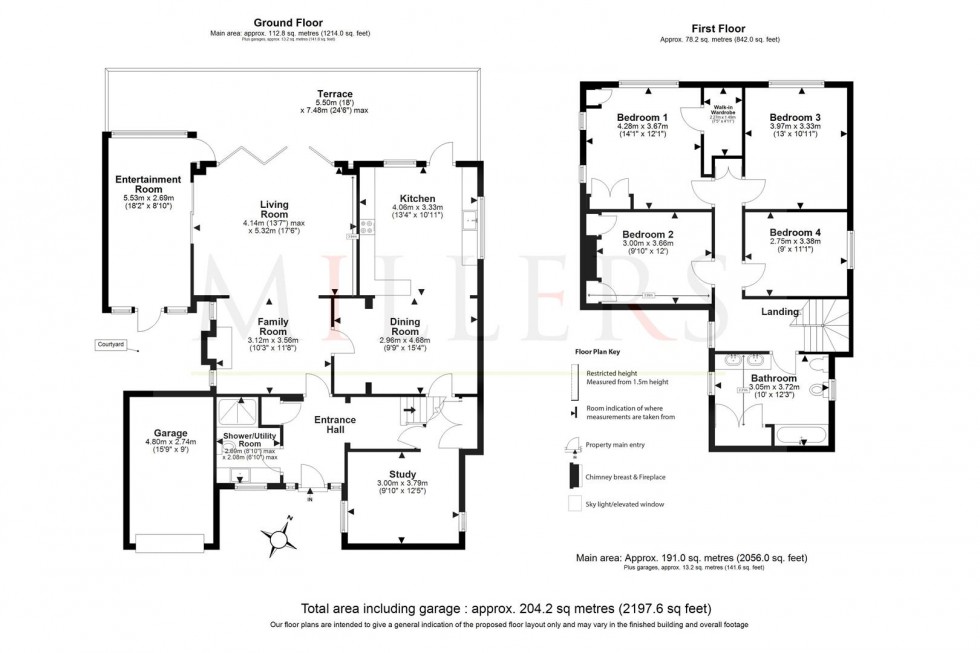 Floorplan for Blackacre Road, Theydon Bois
