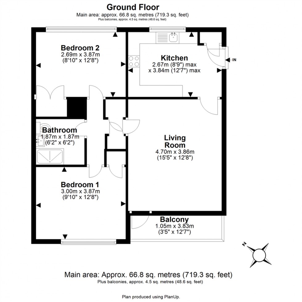 Floorplan for Priory Court, Harlow