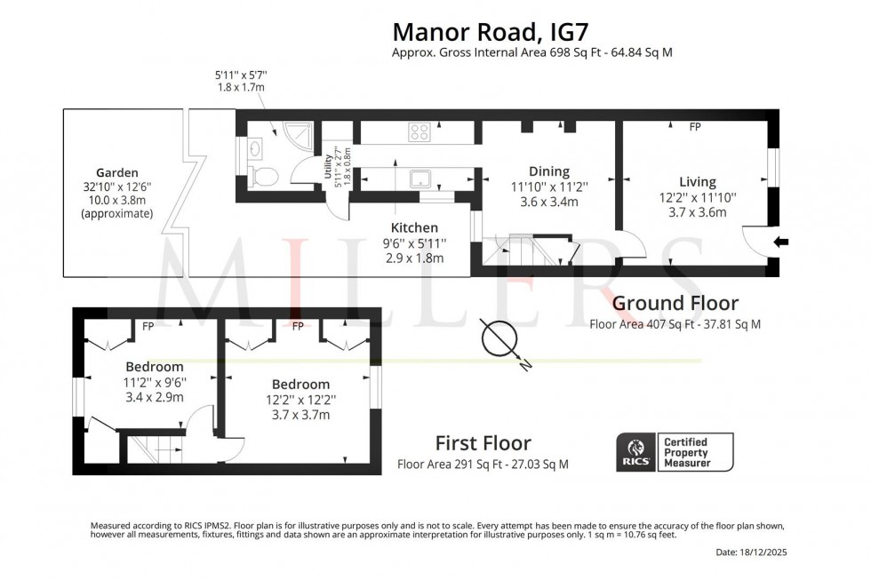 Floorplan for Manor Road, Chigwell