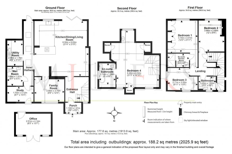 Floorplan for Ivy Chimneys, Epping
