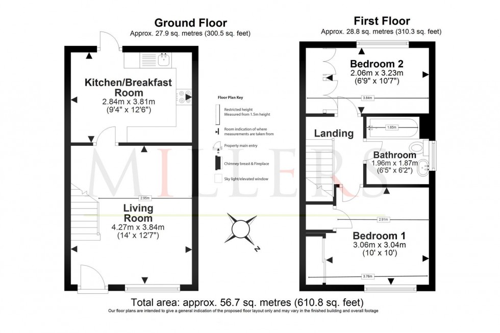 Floorplan for Alderwood Close, Abridge