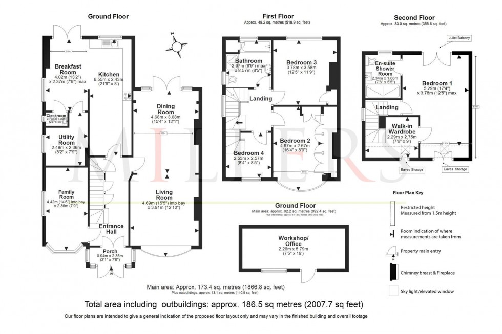 Floorplan for Hatley Avenue, Barkingside, Essex