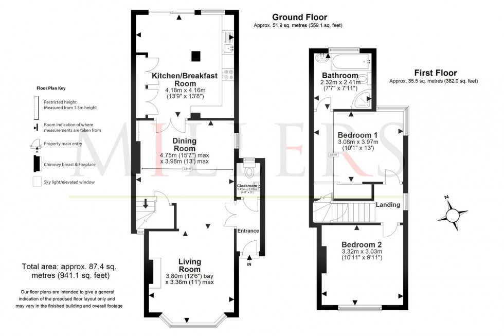 Floorplan for Fairfield Road, Epping
