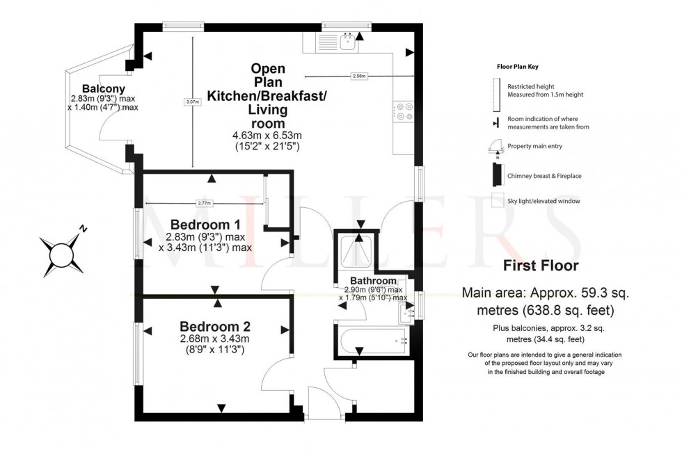 Floorplan for Buckingham Road, Epping