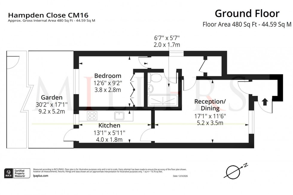 Floorplan for Hampden Close, North Weald