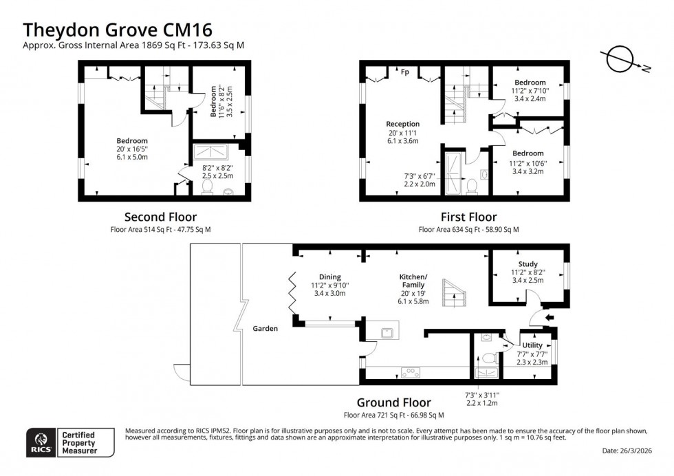Floorplan for Theydon Grove, Epping