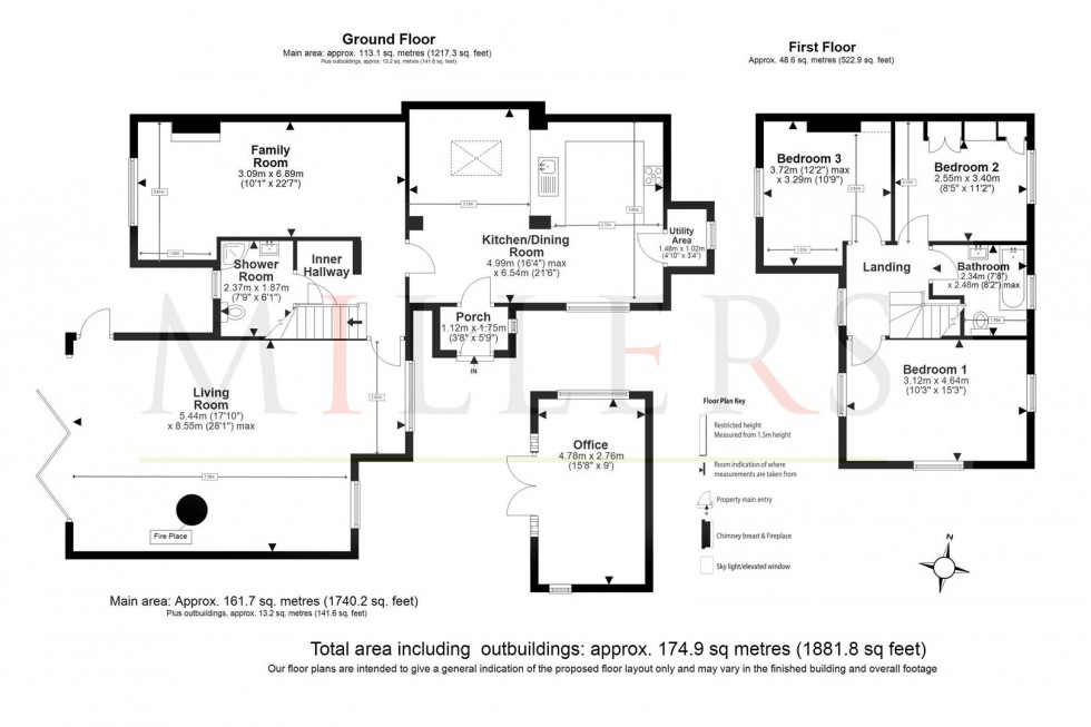 Floorplan for Takleys manor cottage, Epping Upland