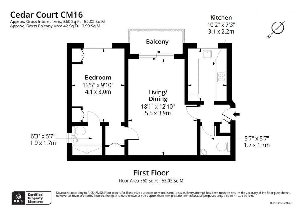 Floorplan for Cedar Court, Epping