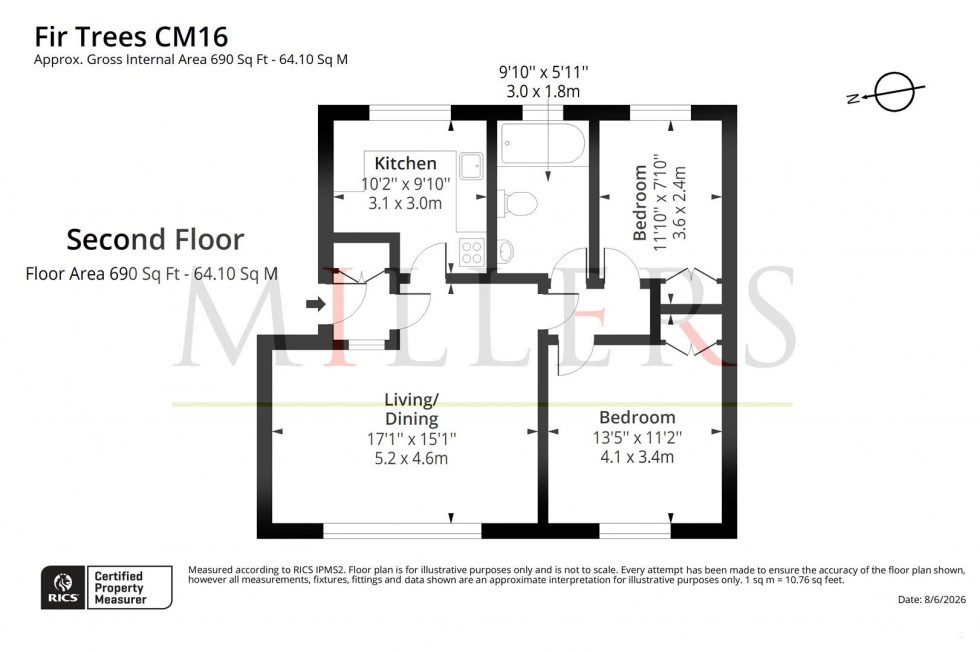 Floorplan for Tidys Lane, Epping