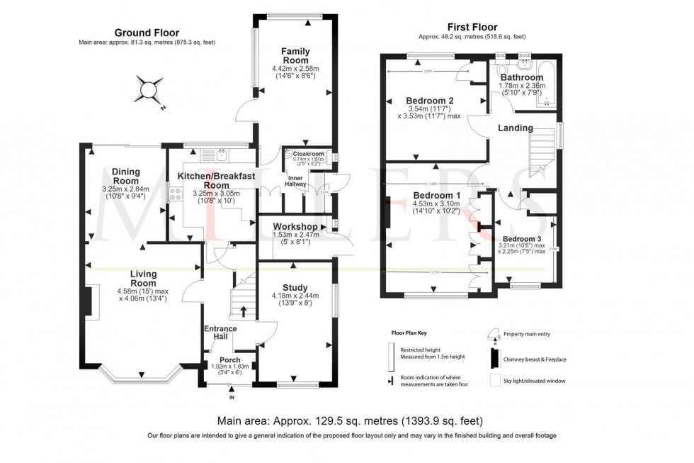 Floorplan for Purlieu Way, Theydon Bois